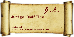 Juriga Abélia névjegykártya